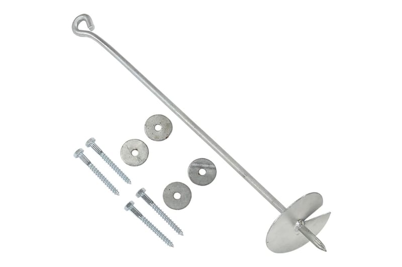 Jordankre 6 Stk. 10x60 cm Galvaniseret Metal - Hus & renovering - Byggeri - Søm, skruer & montering