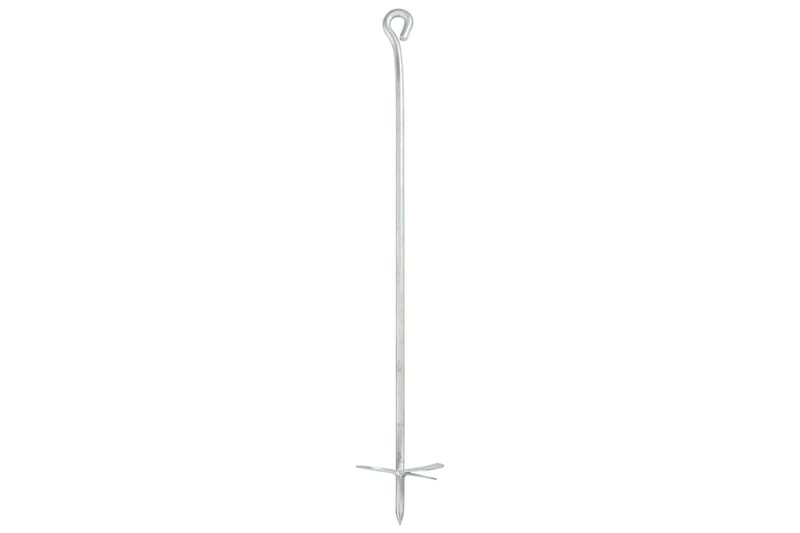 Jordankre 6 Stk. 10x60 cm Galvaniseret Metal - Hus & renovering - Byggeri - Søm, skruer & montering