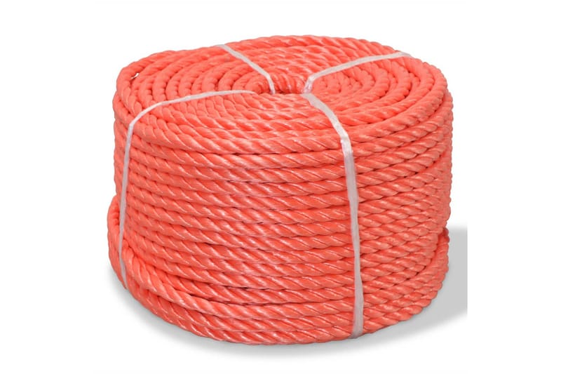 snoet reb i polypropylen 16 mm 250 m orange - Hus & renovering - Byggeri - Søm, skruer & montering