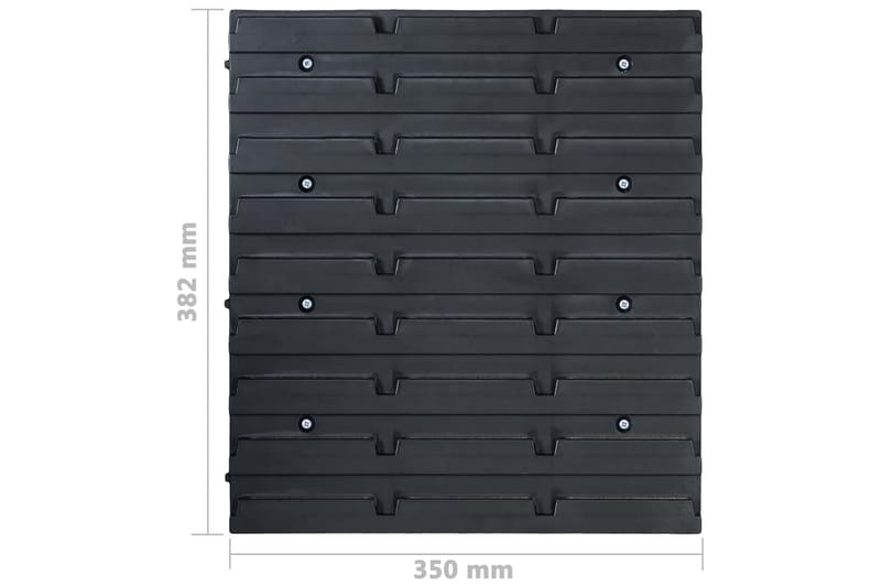 opbevaringssæt med vægpaneler 39 dele rød og sort - Rød - Hus & renovering - Garage & værksted - Garageinteriør & garageopbevaring