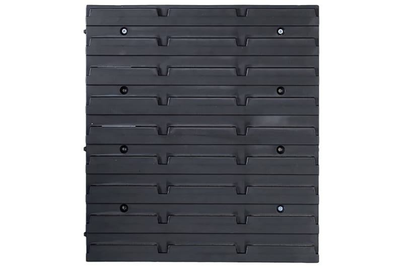 opbevaringssæt med vægpaneler 48 dele blå og sort - Blå - Garageinteriør & garageopbevaring - Sortimentkasse