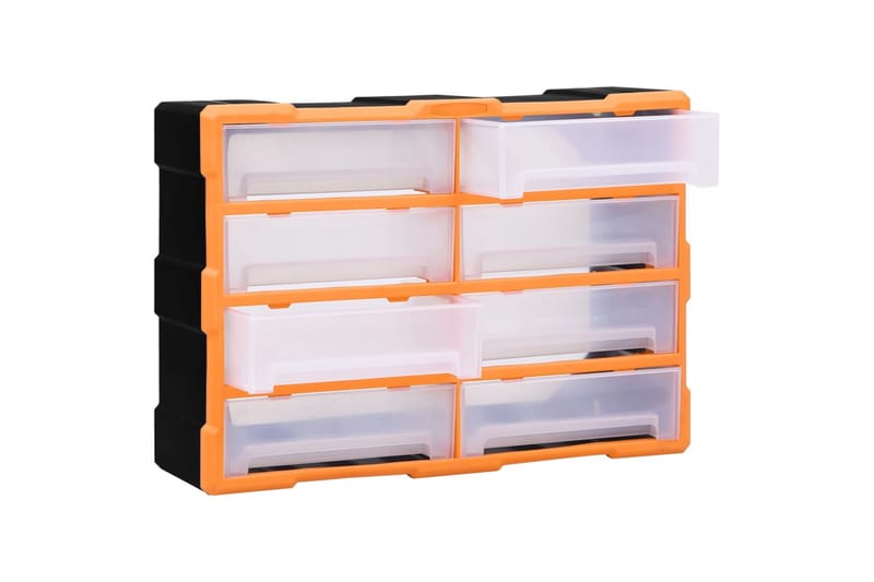 skuffereol med 8 store skuffer 52x16x37 cm - Orange - Hus & renovering - Garage & værksted - Garageinteriør & garageopbevaring