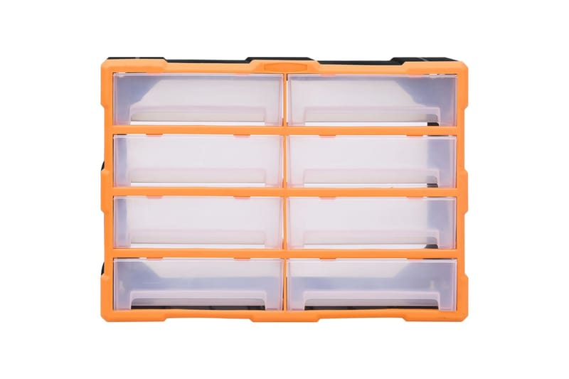 skuffereol med 8 store skuffer 52x16x37 cm - Orange - Hus & renovering - Garage & værksted - Garageinteriør & garageopbevaring