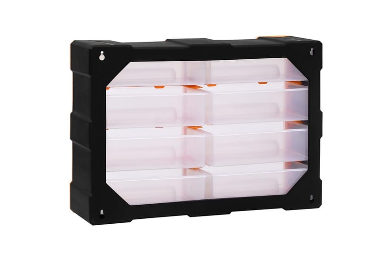 skuffereol med 8 store skuffer 52x16x37 cm - Orange - Hus & renovering - Garage & værksted - Garageinteriør & garageopbevaring
