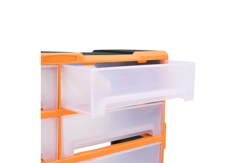 skuffereol med 8 store skuffer 52x16x37 cm - Orange - Hus & renovering - Garage & værksted - Garageinteriør & garageopbevaring