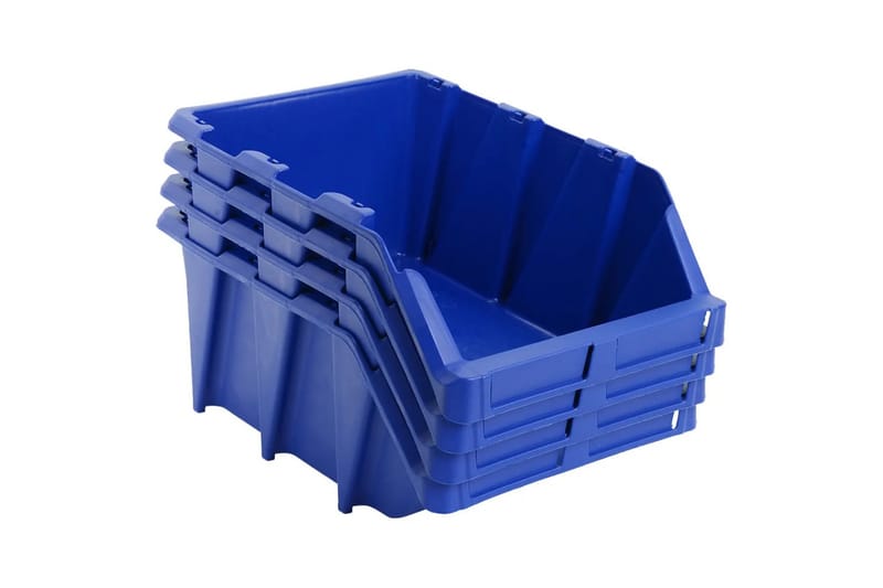 stabelbare opbevaringskasser 35 stk. 218 x 360 x 156 mm blå - Blå - Garageinteriør & garageopbevaring - Sortimentkasse