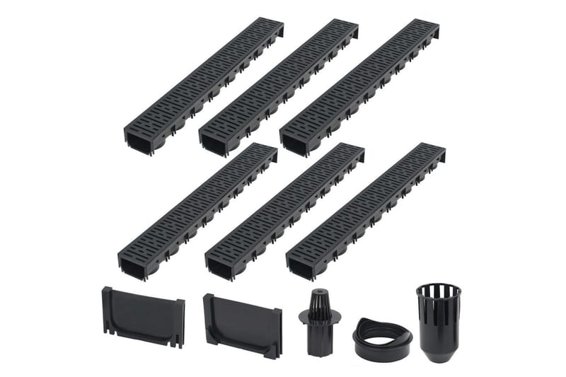 afvandingskanaler 6 stk. plastik 6 m - Hus & renovering - Byggeri - Støbning & fundament