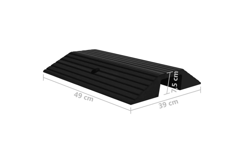dørtrinsrampe broform 3 stk. 49x39x7,5 cm gummi - Hus & renovering - Byggeri - Træ & tømmer - Sokkel & lister - Tærskel & niveauliste