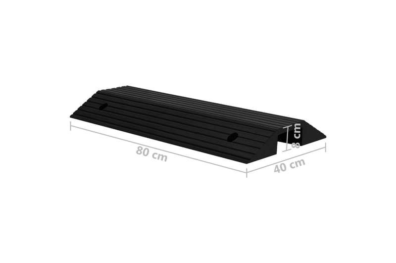 dørtrinsrampe broform 80x40x8 cm gummi - Hus & renovering - Byggeri - Træ & tømmer - Sokkel & lister - Tærskel & niveauliste