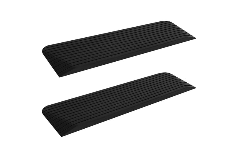 dørtrinsramper 2 stk. 110x32x3,8 cm gummi - Hus & renovering - Byggeri - Træ & tømmer - Sokkel & lister - Tærskel & niveauliste