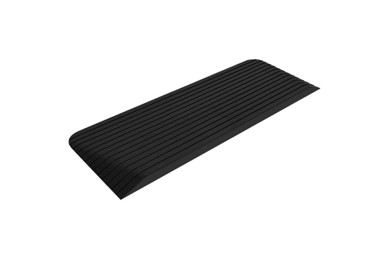 dørtrinsramper 2 stk. 110x41x5 cm gummi - Hus & renovering - Byggeri - Træ & tømmer - Sokkel & lister - Tærskel & niveauliste