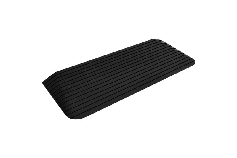 dørtrinsramper 2 stk. 110x41x5 cm gummi - Hus & renovering - Byggeri - Træ & tømmer - Sokkel & lister - Tærskel & niveauliste