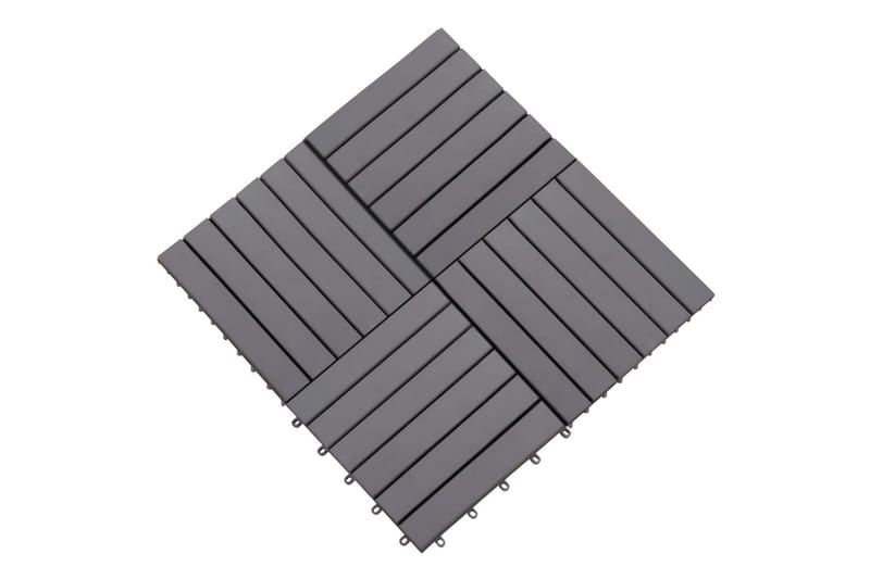 Terrassefliser 10 Stk. 30X30 cm Massivt Akacietræ Gråvasket - Grå - Hus & renovering - Byggeri - Træ & tømmer - Træfliser & træbrædder - Træflise & gulv træflise