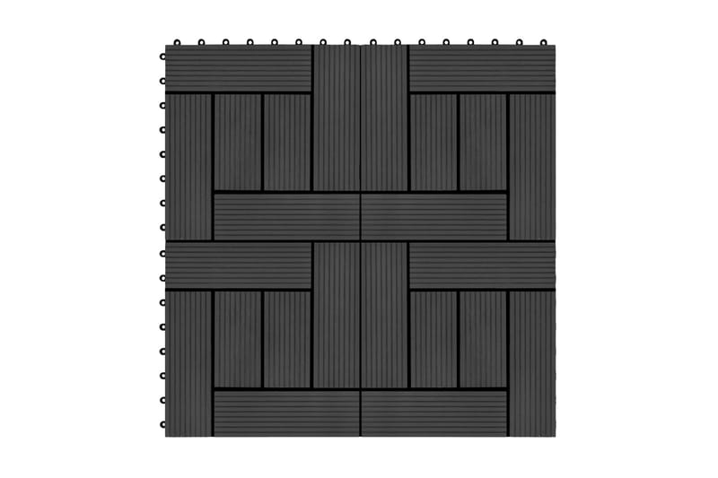 Terrassefliser 11 Stk. Wpc 30 X 30 Cm 1 M2 Sort - Sort - Udendørsgulv & træflisegulv - Træflise & gulv træflise - Altangulv & altandæk - Træflise balkon