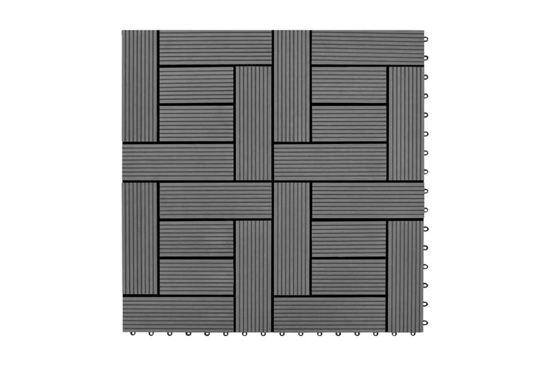 Terrassefliser 22 stk. 30 x 30 cm 2 m2 WPC grå - Grå - Altangulv & altandæk - Træflise balkon - Udendørsgulv & træflisegulv - Træflise & gulv træflise