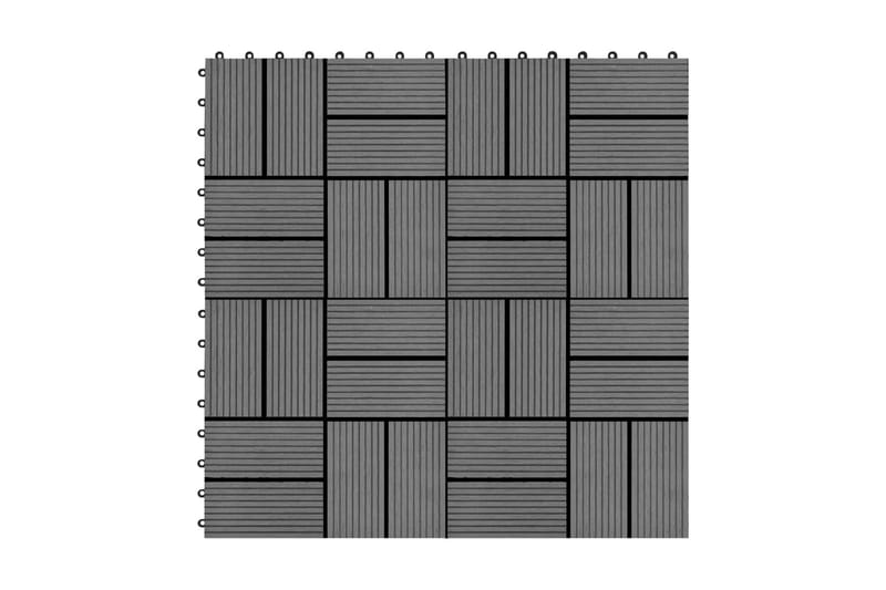 Terrassefliser 22 Stk. 30x30 cm 2 M2 Wpc Grå - Altangulv & altandæk - Træflise balkon - Udendørsgulv & træflisegulv - Træflise & gulv træflise