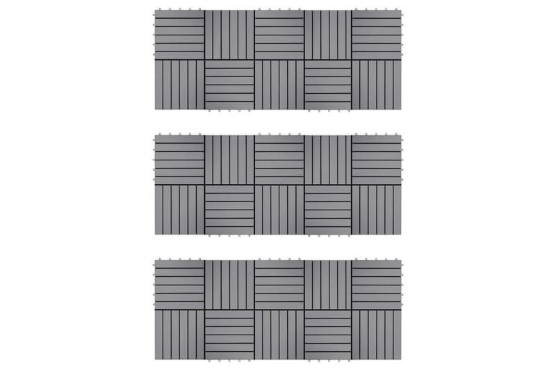 Terrassefliser 30 stk. 30x30 cm Massivt Akacietræ Gråvasket - Grå - Hus & renovering - Byggeri - Træ & tømmer - Træfliser & træbrædder - Træflise & gulv træflise