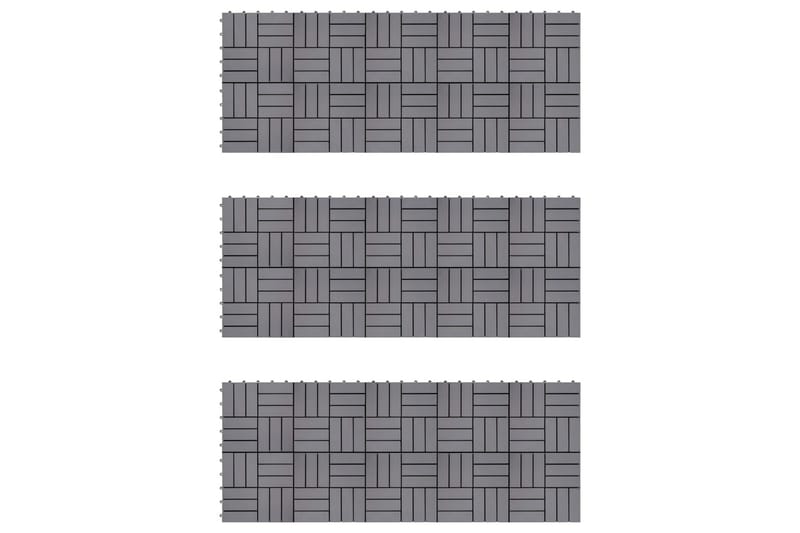 Terrassefliser 30 stk. 30x30 cm Massivt Akacietræ Gråvasket - Grå - Hus & renovering - Byggeri - Træ & tømmer - Træfliser & træbrædder - Træflise & gulv træflise
