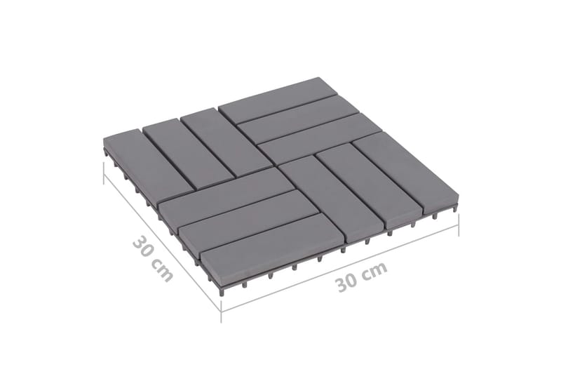 Terrassefliser 30 stk. 30x30 cm Massivt Akacietræ Gråvasket - Grå - Hus & renovering - Byggeri - Træ & tømmer - Træfliser & træbrædder - Træflise & gulv træflise
