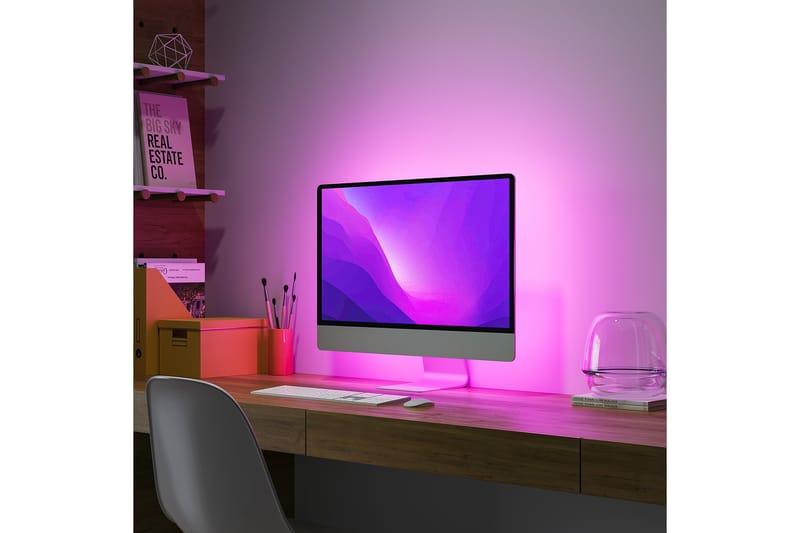 Trio Lighting Screen LED Stripe til 21” Skjerm 1,2 m Sort RGB - Belysning - Lamper & indendørsbelysning - Dekorativ belysning
