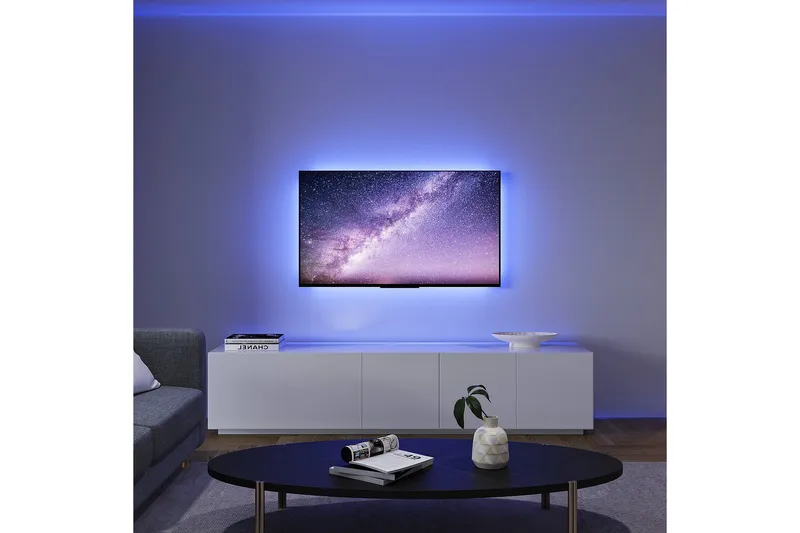 Trio Lighting Screen LED-stripe til 51” Skærm 3 m Sort RGB - Belysning - Lamper & indendørsbelysning - Møbelbelysning & integreret belysning