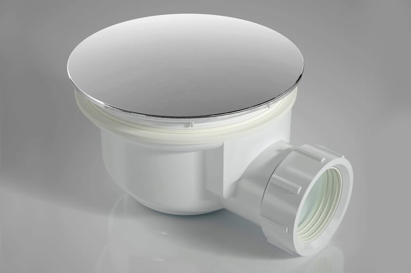 Afløbsrør til bruser, Sølv/Lysegrå