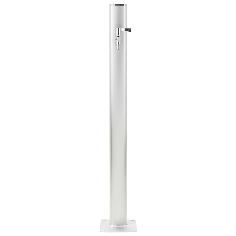 Vandsøjle Til Haven Aluminium 95 Cm - Sølv - Hus & renovering - Byggeri - Vand & afløb - Ventiler