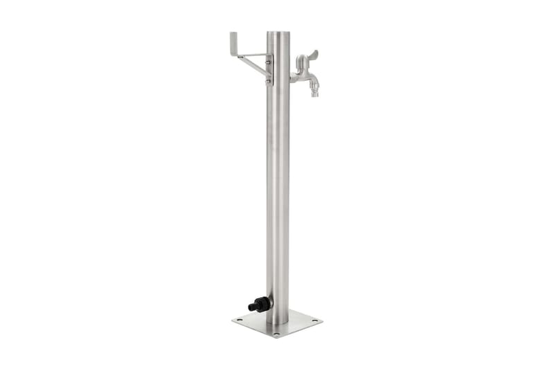 Vandsøjle Til Haven Rund Rustfrit Stål 65 Cm - Sølv - Hus & renovering - Byggeri - Vand & afløb - Ventiler