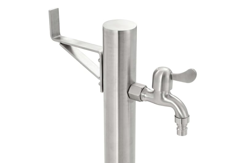Vandsøjle Til Haven Rund Rustfrit Stål 65 Cm - Sølv - Hus & renovering - Byggeri - Vand & afløb - Ventiler