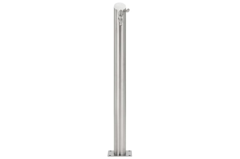 Vandsøjle Til Haven Rund Rustfrit Stål 95 Cm - Sølv - Hus & renovering - Byggeri - Vand & afløb - Ventiler