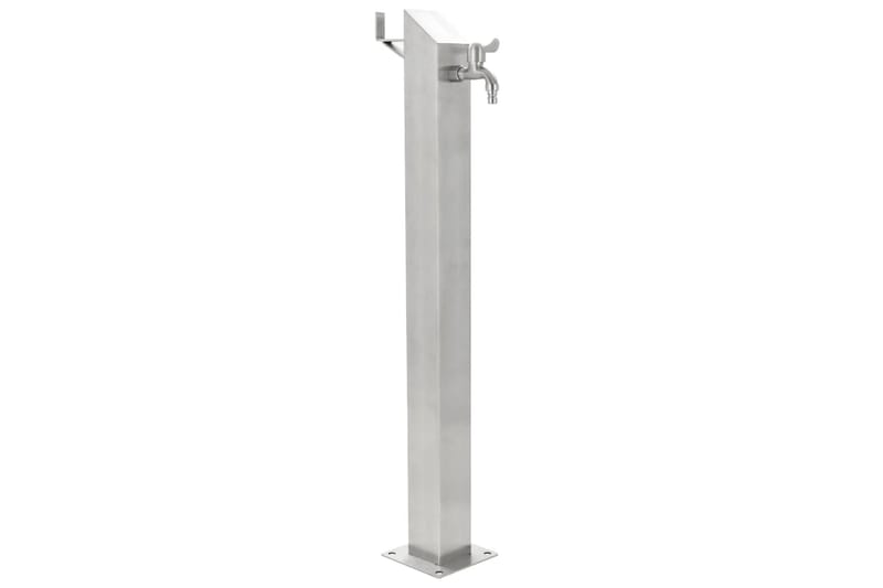 Vandsøjle Til Haven Rustfrit Stål Firkantet 95 Cm - Sølv - Hus & renovering - Byggeri - Vand & afløb - Ventiler