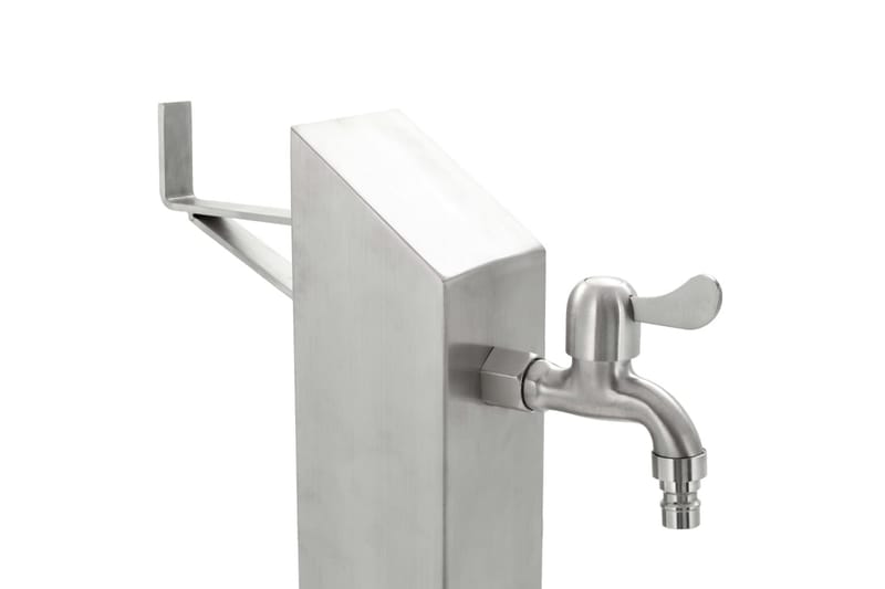 Vandsøjle Til Haven Rustfrit Stål Firkantet 95 Cm - Sølv - Hus & renovering - Byggeri - Vand & afløb - Ventiler