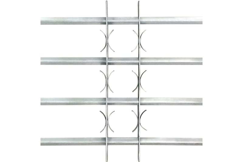 justérbart sikkerhedsgitter til vinduer 2 stk. 1000-1500 mm - Sølv - Vinduesgitter