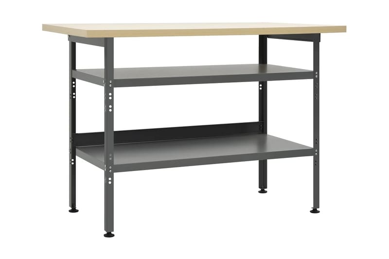 arbejdsbænk 120x60x85 cm stål grå - Grå - Hus & renovering - Garage & værksted - Garageinteriør & garageopbevaring