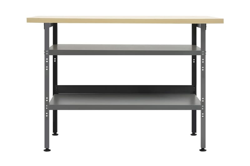arbejdsbænk 120x60x85 cm stål grå - Grå - Hus & renovering - Garage & værksted - Garageinteriør & garageopbevaring
