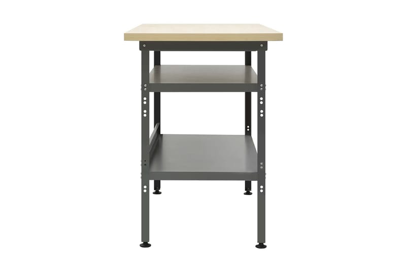 arbejdsbænk 120x60x85 cm stål grå - Grå - Hus & renovering - Garage & værksted - Garageinteriør & garageopbevaring