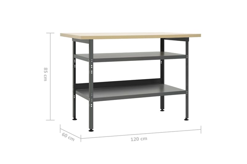 Arbejdsbænk Med 3 Vægpaneler Og 1 Skab - Hus & renovering - Garage & værksted - Garageinteriør & garageopbevaring
