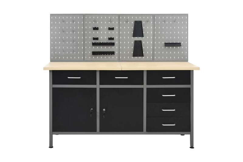 Arbejdsbænk Med 4 Vægpaneler - Hus & renovering - Garage & værksted - Garageinteriør & garageopbevaring