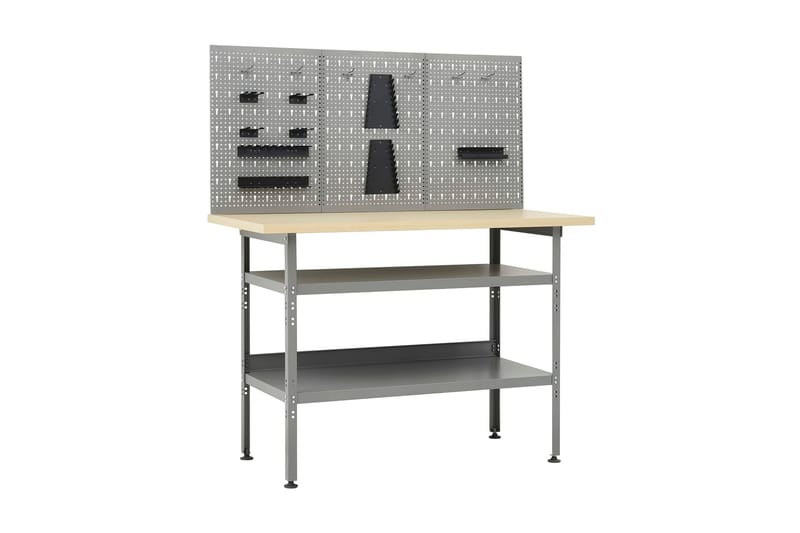 Arbejdsbænk Med Tre Vægpaneler - Hus & renovering - Garage & værksted - Garageinteriør & garageopbevaring