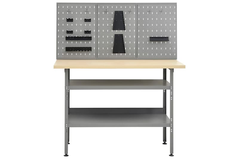 Arbejdsbænk Med Tre Vægpaneler - Hus & renovering - Garage & værksted - Garageinteriør & garageopbevaring