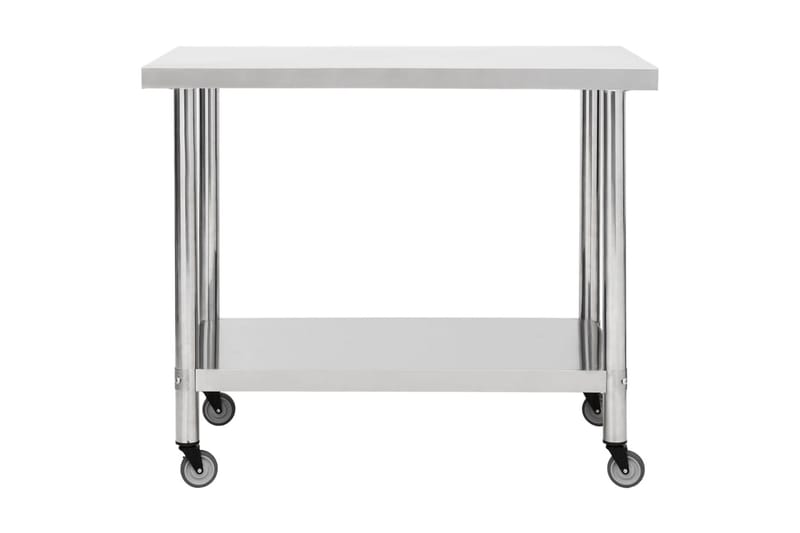 arbejdsbord med hjul til køkken 100x45x85 cm rustfrit stål - Hus & renovering - Garage & værksted - Garageinteriør & garageopbevaring
