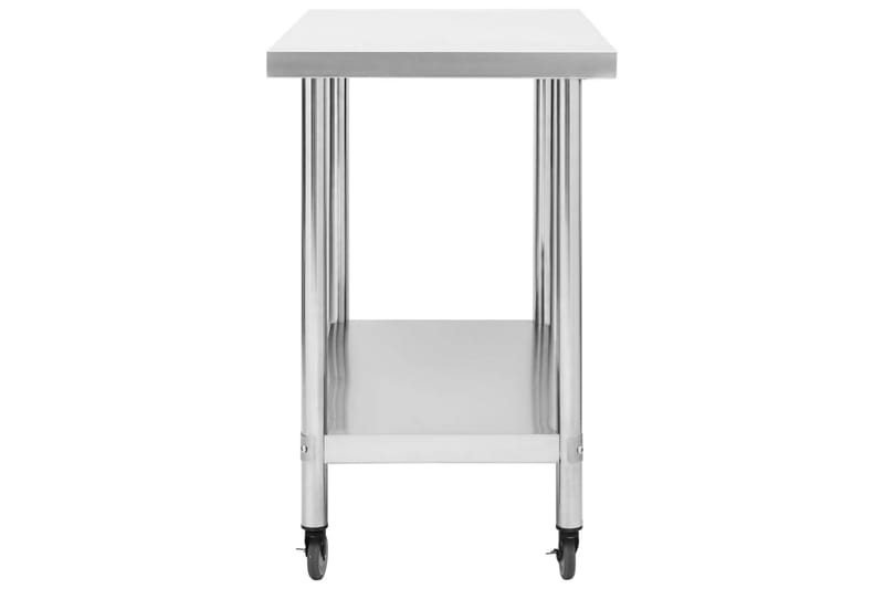 arbejdsbord med hjul til køkken 100x45x85 cm rustfrit stål - Hus & renovering - Garage & værksted - Garageinteriør & garageopbevaring