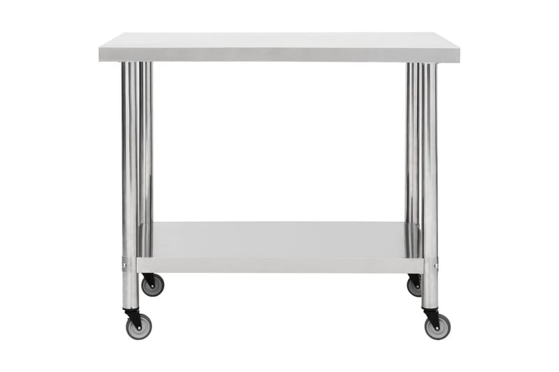 arbejdsbord med hjul til køkken 80x60x85 cm rustfrit stål - Hus & renovering - Garage & værksted - Garageinteriør & garageopbevaring