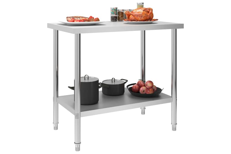 arbejdsbord til køkken 100x60x85 cm rustfrit stål - Hus & renovering - Garage & værksted - Garageinteriør & garageopbevaring