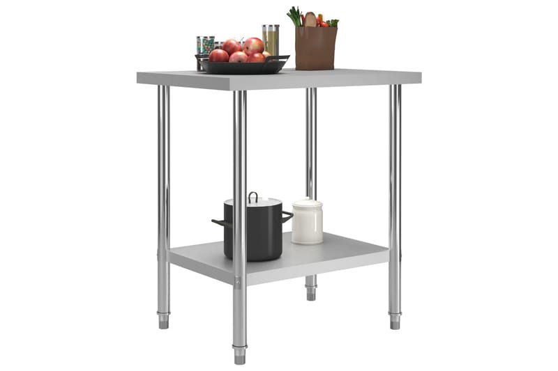arbejdsbord til køkken 80x60x85 cm rustfrit stål - Hus & renovering - Garage & værksted - Garageinteriør & garageopbevaring