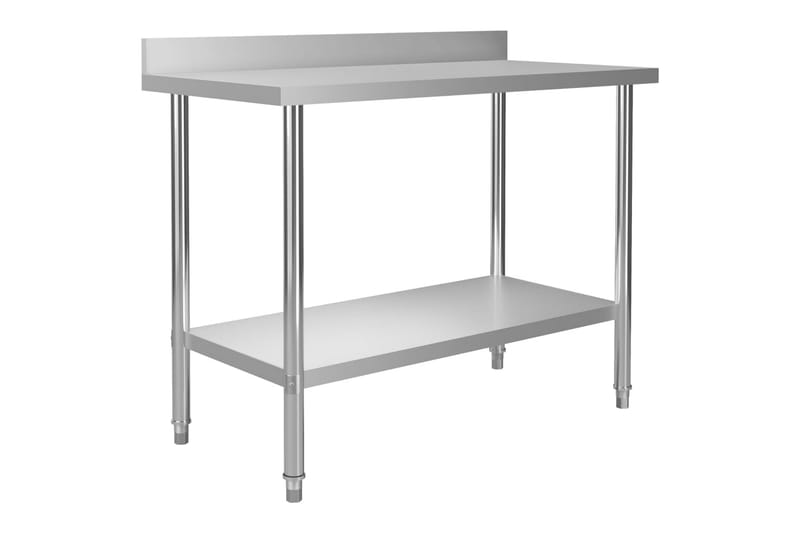 arbejdsbord til køkken m. stænkplade 120x60x93 cm rustfrit s - Hus & renovering - Garage & værksted - Garageinteriør & garageopbevaring