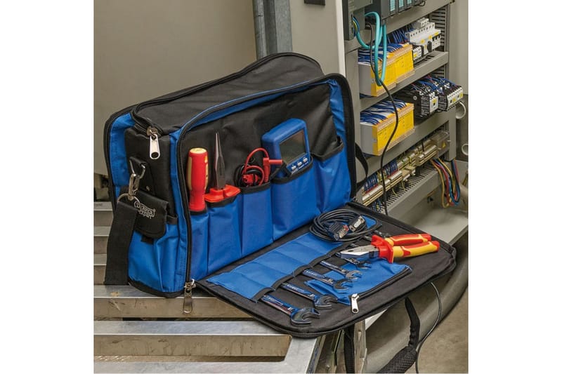 Draper Tools Expert laptopværktøjstaske til elektrikere - Sort - Værktøjstaske - Garageinteriør & garageopbevaring
