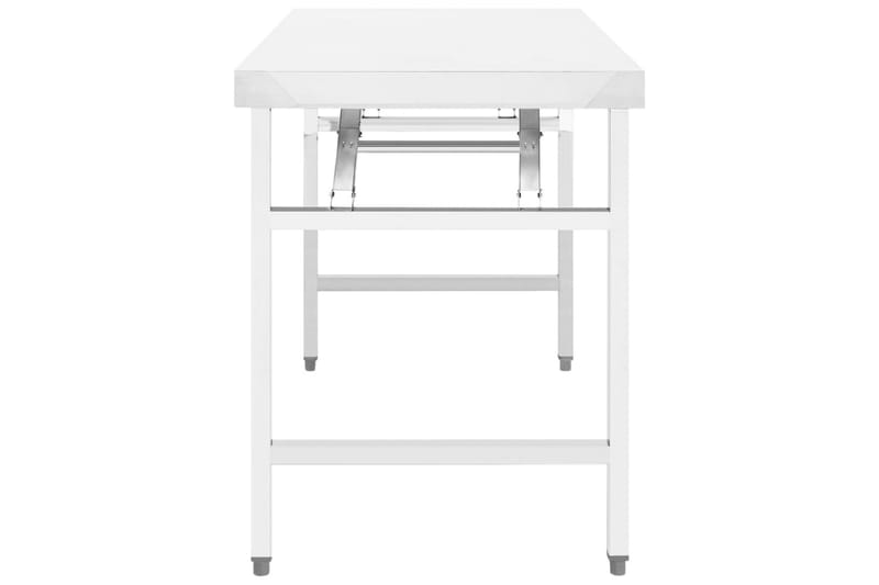 Foldbart arbejdsbord til køkken 100x60x80 cm rustfrit stål - Garageinteriør & garageopbevaring - Arbejdsbænk
