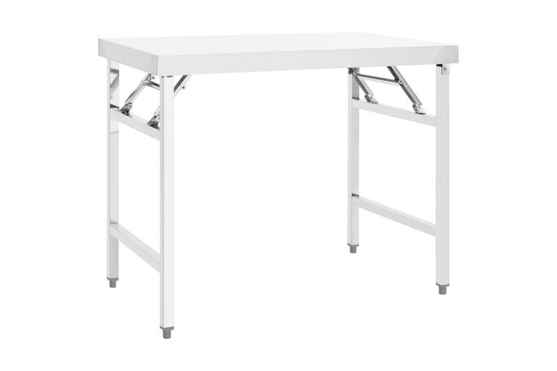 Foldbart arbejdsbord til køkken 100x60x80 cm rustfrit stål - Hus & renovering - Garage & værksted - Garageinteriør & garageopbevaring