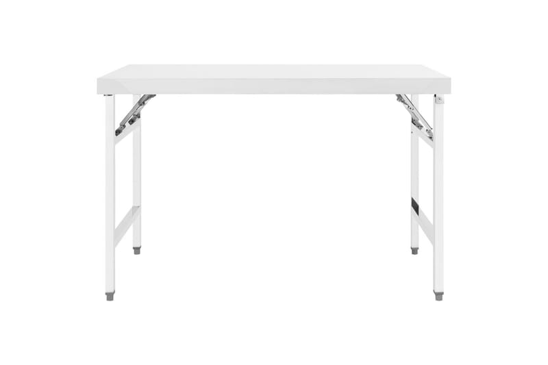 Foldbart arbejdsbord til køkken 120x60x80 cm rustfrit stål - Garageinteriør & garageopbevaring - Arbejdsbænk